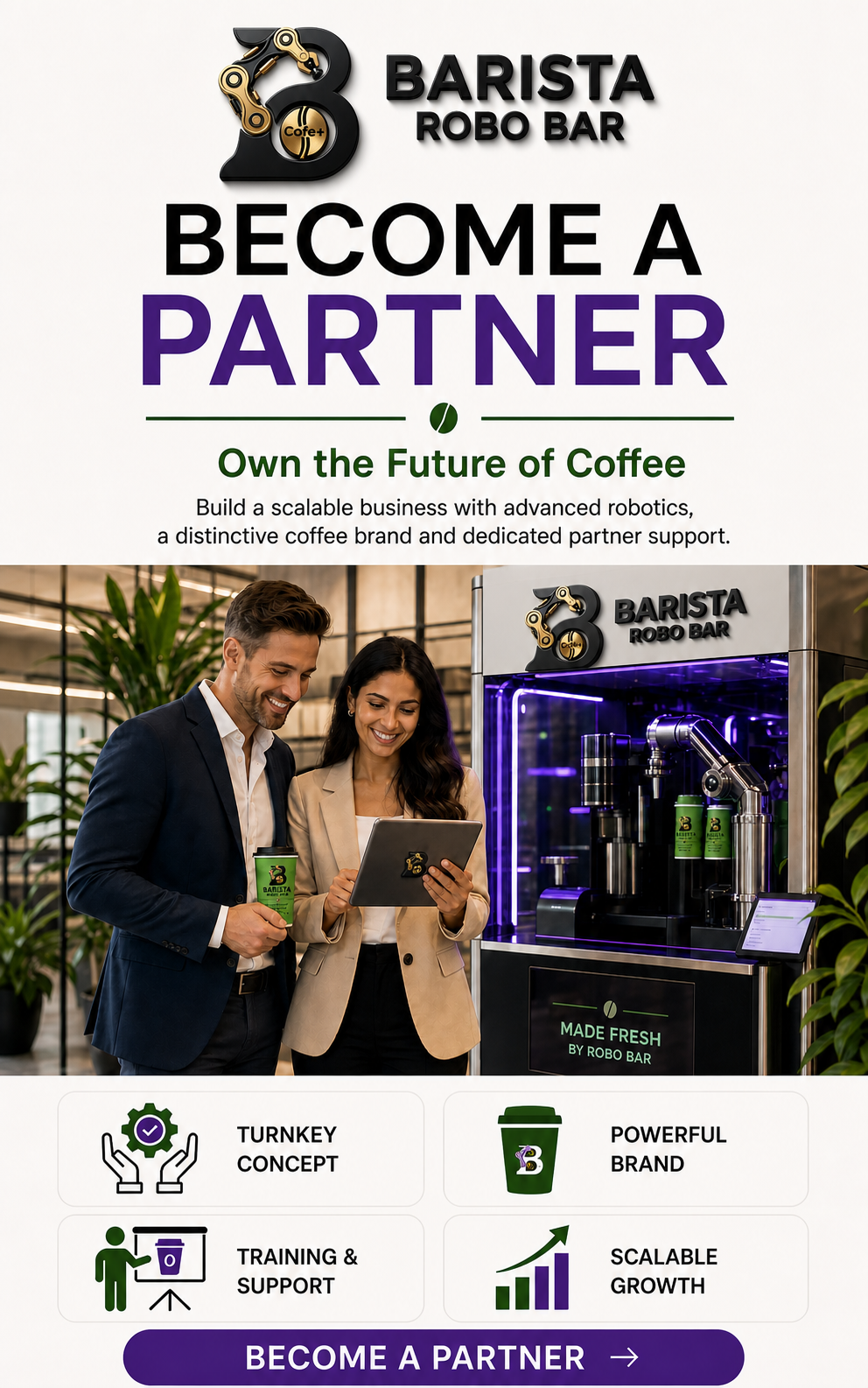 Become a Barista Robo Bar partner
